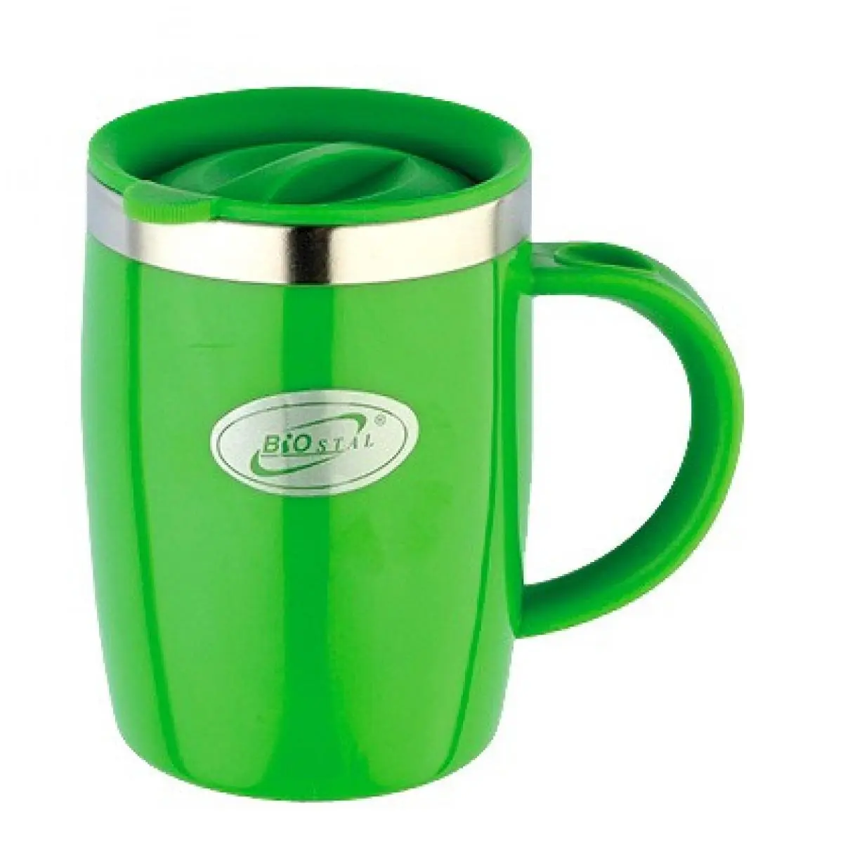 Кружка BIOSTAL NE-400A с крыш. цвет.пласт.дутая 0,4л 
