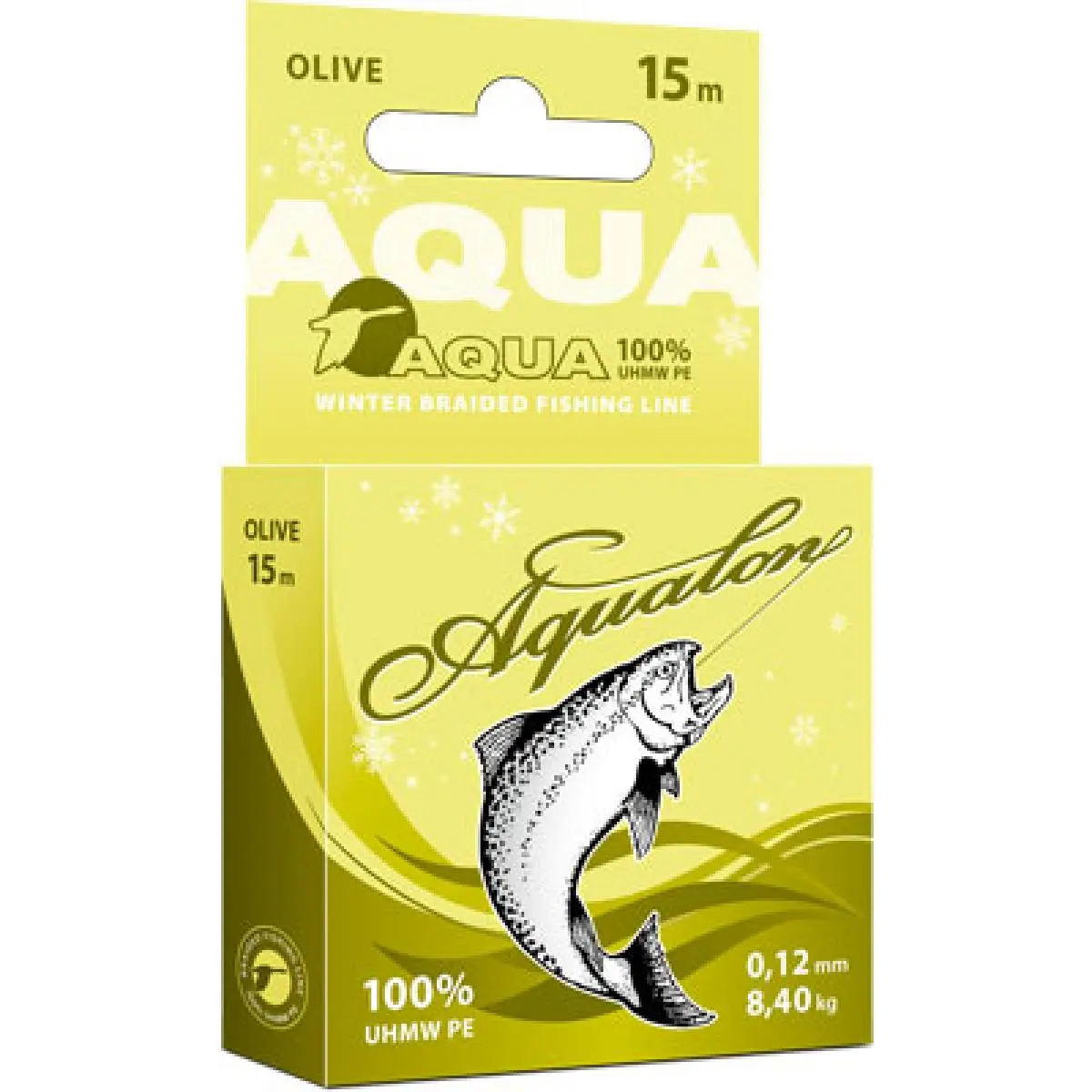 Леска плетеная AQUA Aqualon Olive 15m d=0,14mm