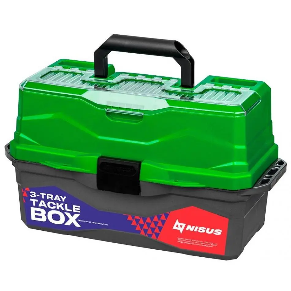 Ящик для снастей Tackle Box трехполочный NISUS зеленый (N-TB-3-G)