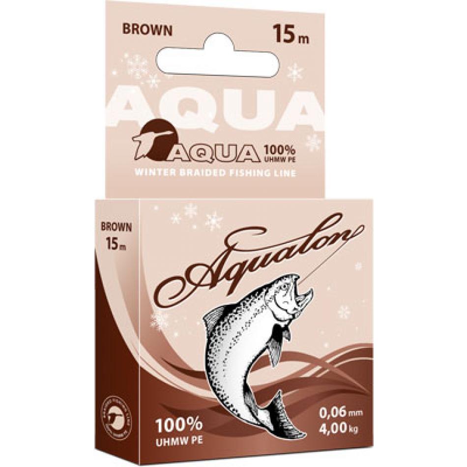 Леска плетеная AQUA Aqualon Brown 15m d=0,06mm