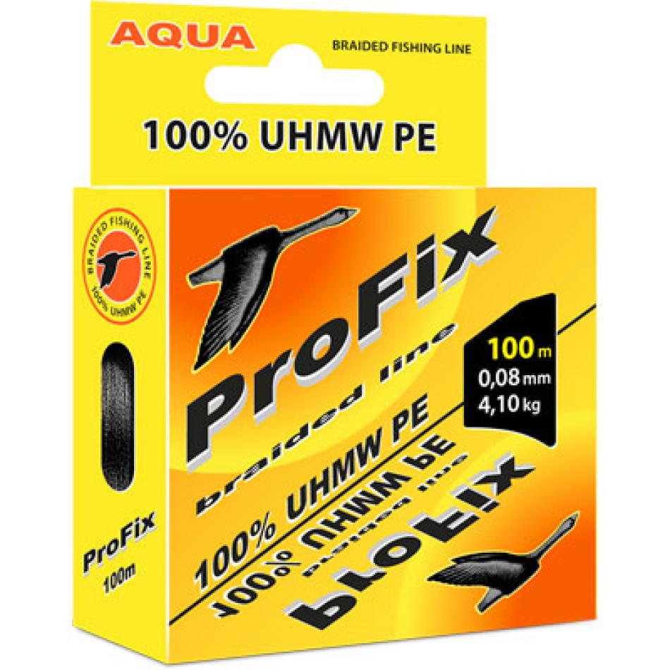 Леска плетеная AQUA PROFIX 100m black, d=0,10mm