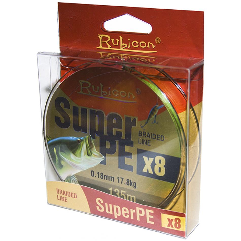 Леска плетеная RUBICON Super PE 8x 135m green, d=0,14mm