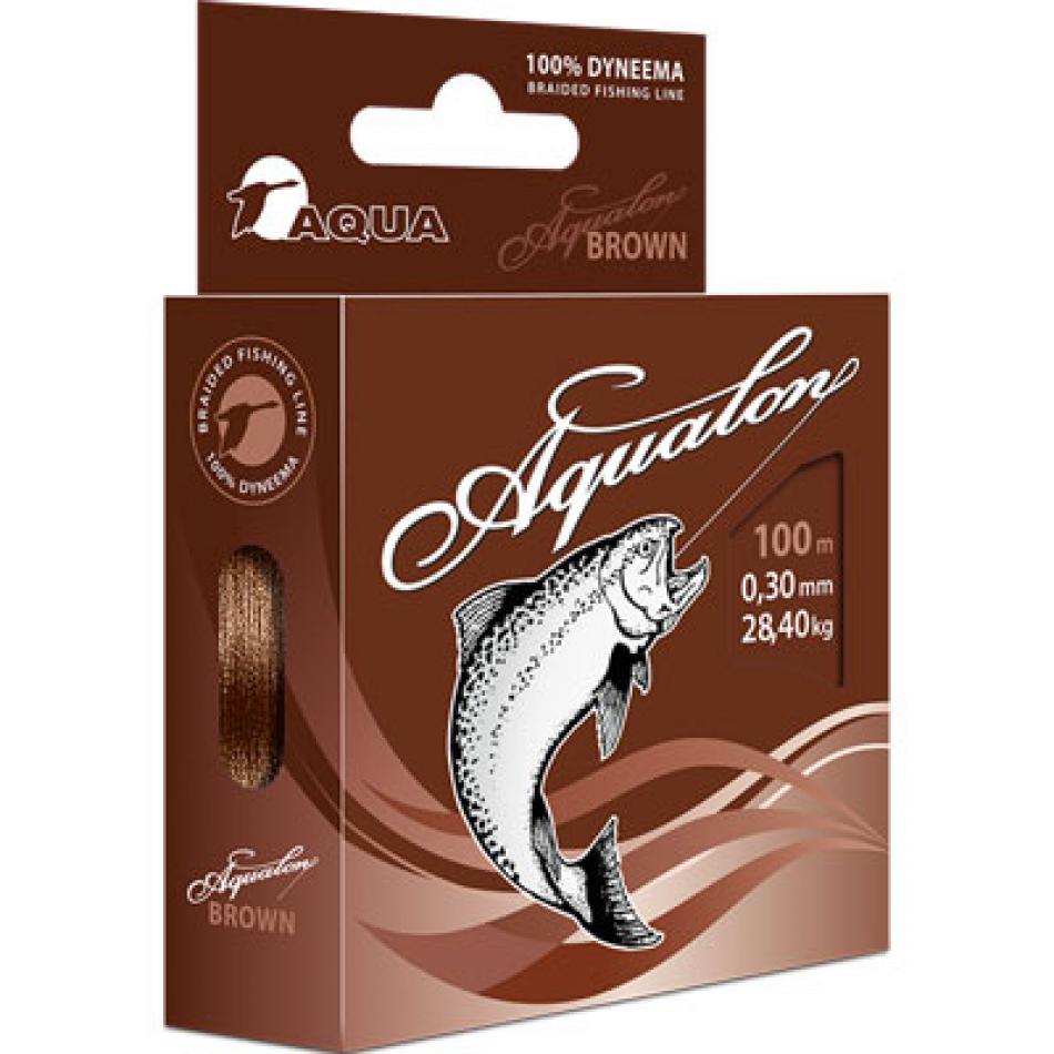 Леска плетеная AQUA Aqualon 100m (brown) d=0,16mm