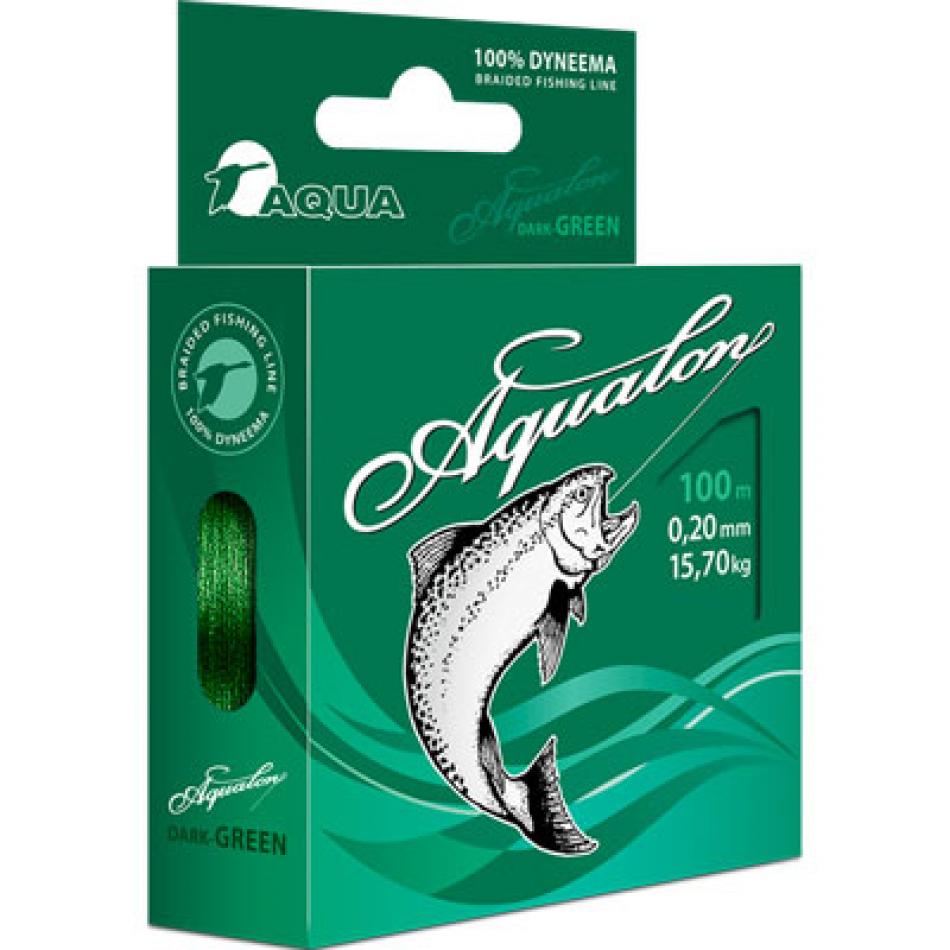 Леска плетеная AQUA Aqualon 100m (dark-green) d=0,16mm