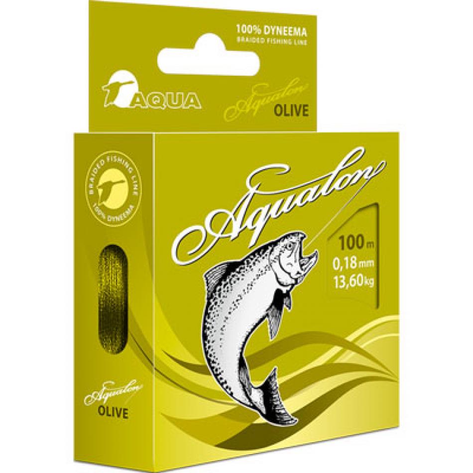 Леска плетеная AQUA Aqualon 100m (olive) d=0,18mm