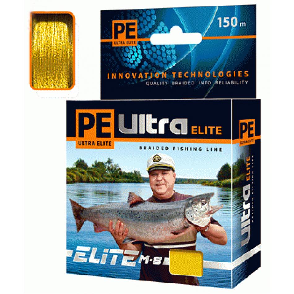 Плетеный шнур PE ULTRA ELITE M-8 Yellow 0,50mm 150m