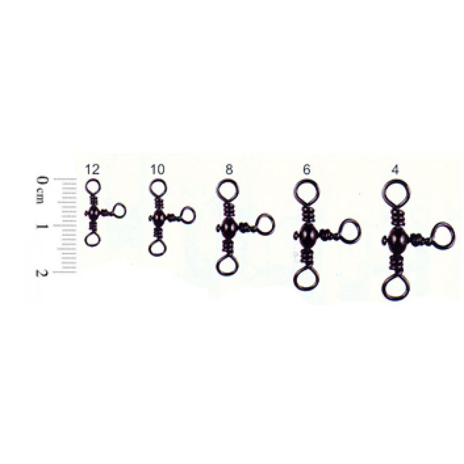 Вертлюг тройной Rubicon Crossline Swivel 71022-04 №4, тест 31кг.