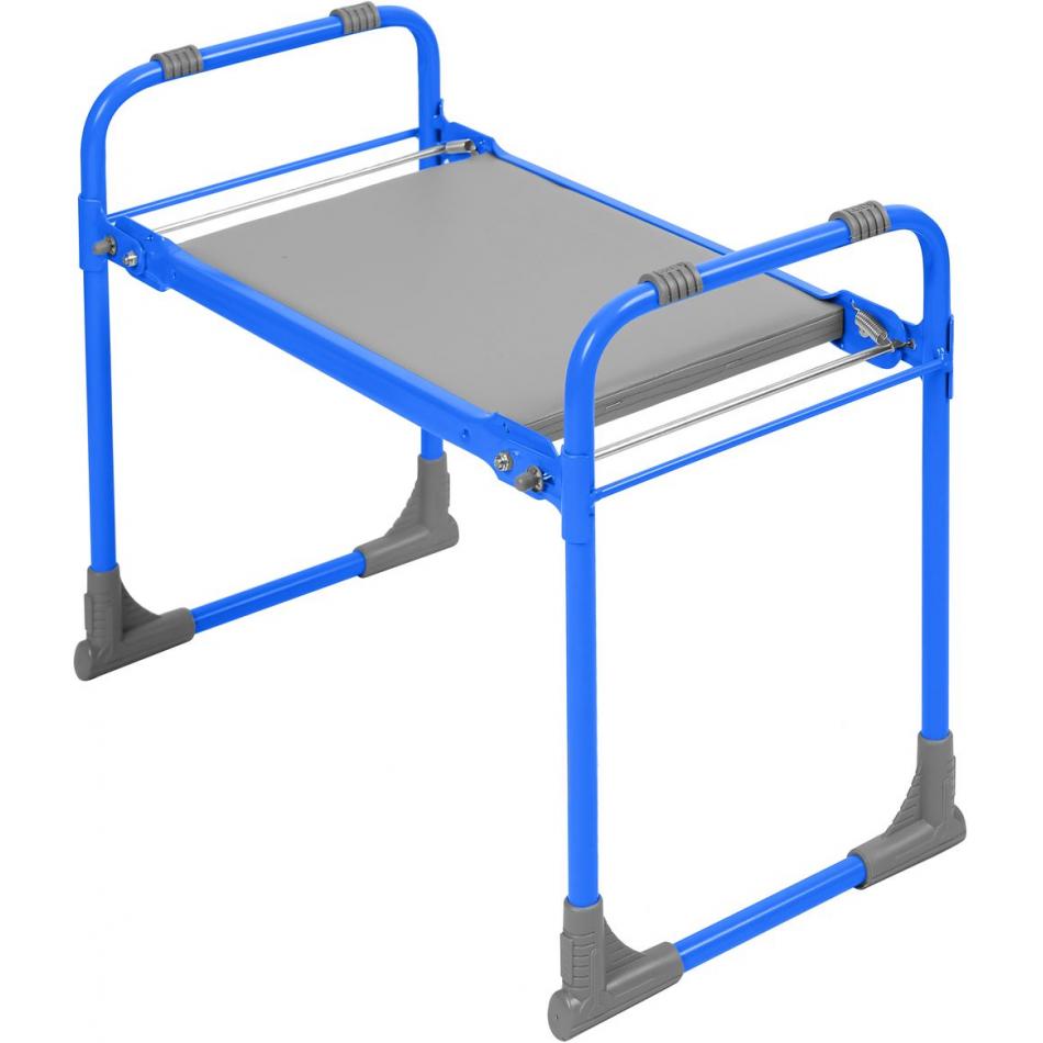 Скамейка перевертыш садовая складная с мягким сидением Nika 560х300х425 мм (голубая)