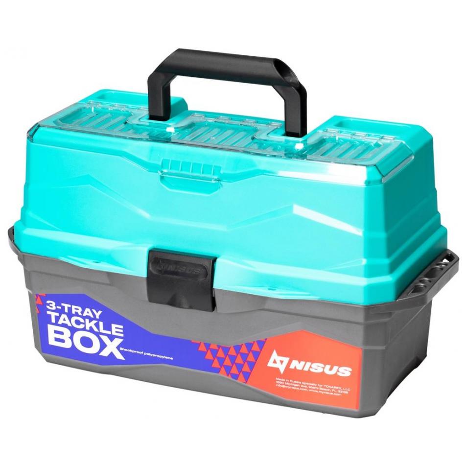 Ящик для снастей Tackle Box трехполочный NISUS бирюзовый (N-TB-3-T)