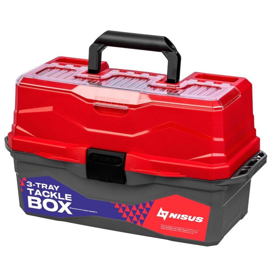 Ящик для снастей Tackle Box трехполочный NISUS красный (N-TB-3-R)