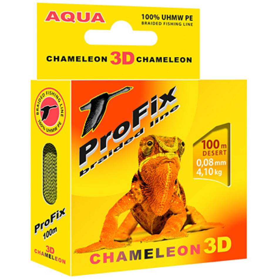 Леска плетеная AQUA PROFIX Chameleon 3D 100m desert, 0.10mm